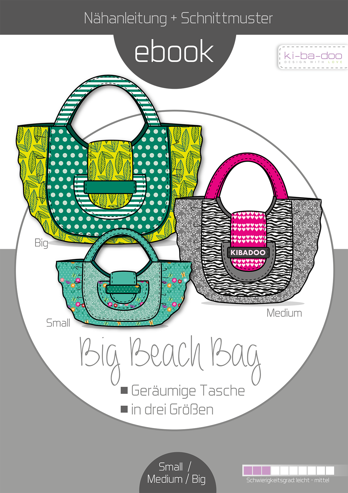 ebook Big Beach Bag Strandtasche in 3 GroBen DIN A4 PDF zum download Ki ba doo