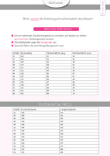 Papierschnitt Boyfriend Bluse | Größe 32-58 Maßtabelle