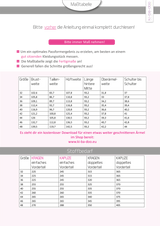 ebook Mantel Laina | Größe 32-48 DIN A4 PDF zum download Maßtabelle