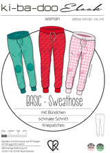 ebook schmale Basic Sweat-Hose Damen | Größe  XXS/32 bis XXL/44 Cover