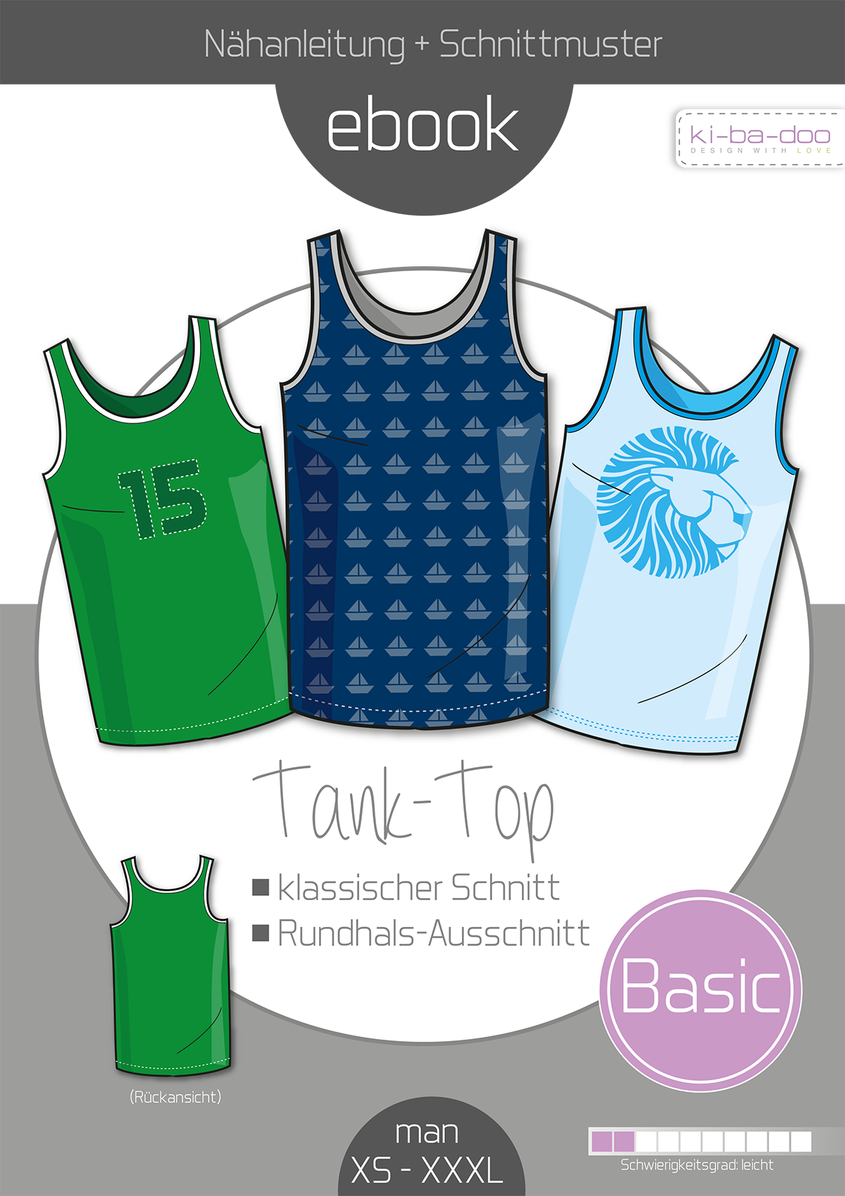 ebook Basic Tank Top Herren Größe XS XXXL DIN A4 PDF zum download