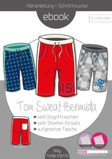 ebook Sweat Bermuda Tom Kinder | Größe 74/80-170/176 DIN A4 PDF zum download