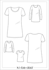 Papierschnitt Basic T-Shirt/ Tunika Mädchen/ - Gr. 74/80 bis 158/164