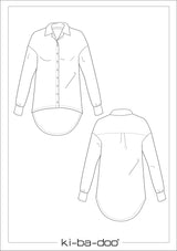 Papierschnitt Boyfriend Bluse | Größe 32-58