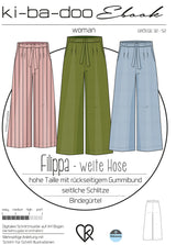 ebook Damen FILIPPA weite Hose | Größe 32 - 58 DIN A4 PDF (optional mit DIN A0) zum download