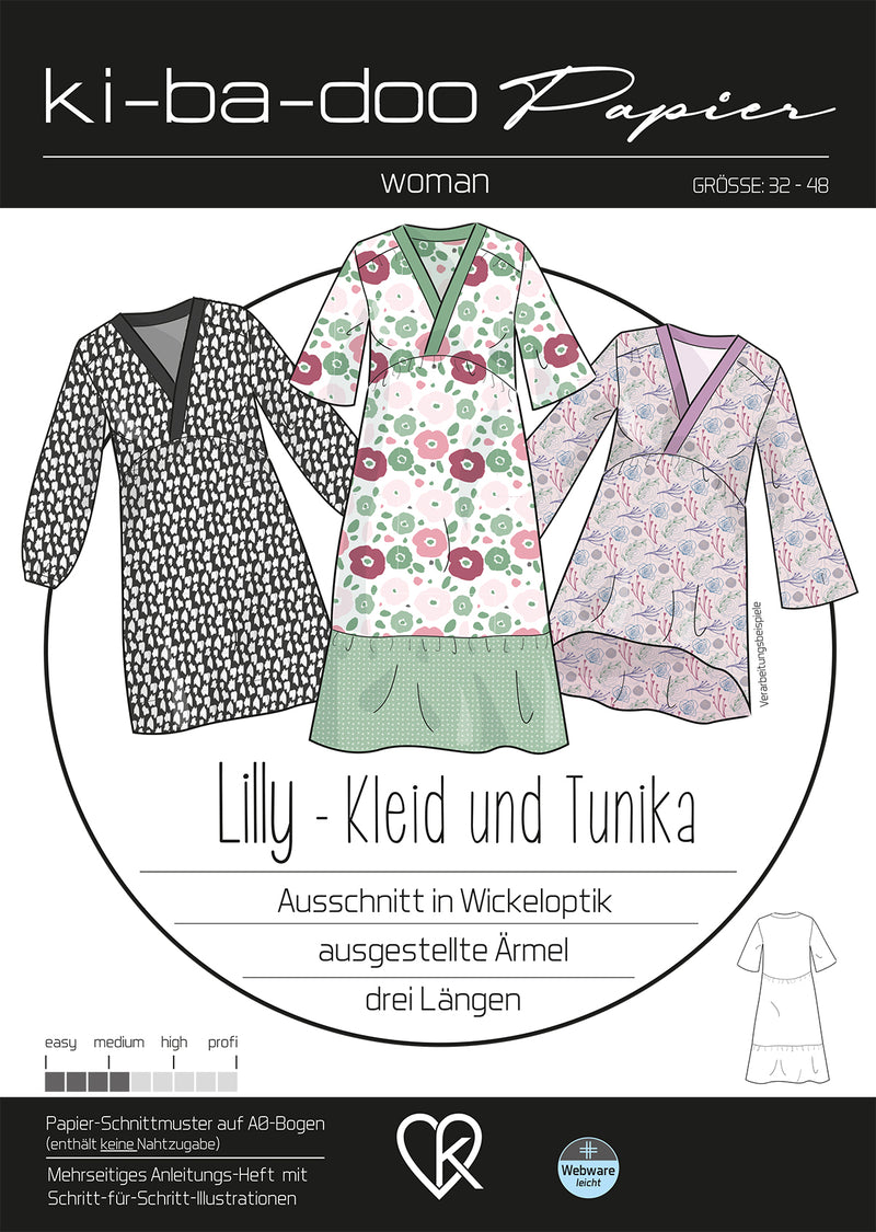 Papierschnitt Kleid Lilly | Größe 32-48