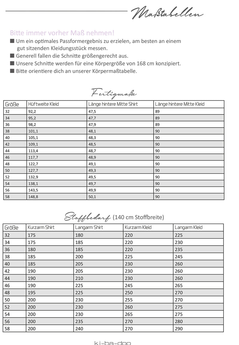 Fashion ebook Teja Wickelshirt-/kleid | Größe 32-58 DIN A4 PDF zum download