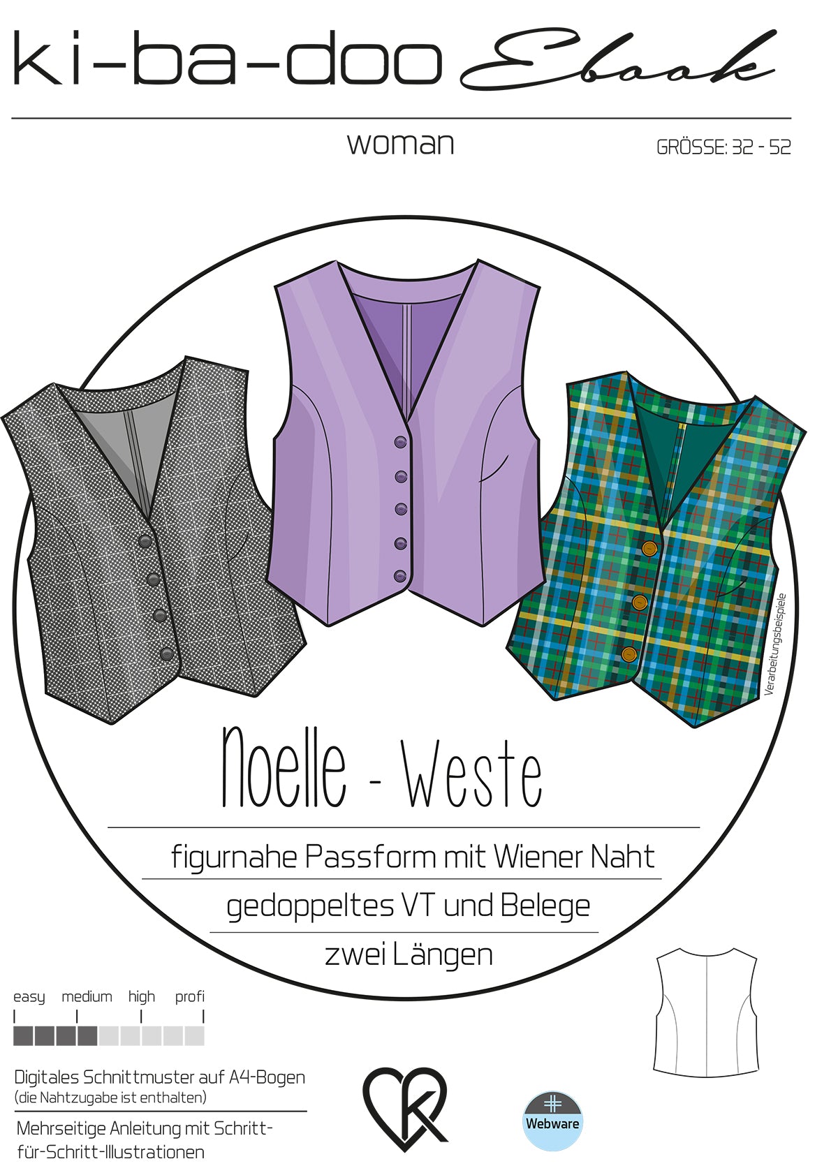Weste Nähvorlage - Wiederverwendbare Schnittmuster Für Anfänger