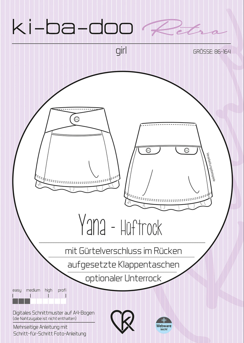 retro ebook Yana Rock | Größe 86-164 DIN A4 PDF zum download