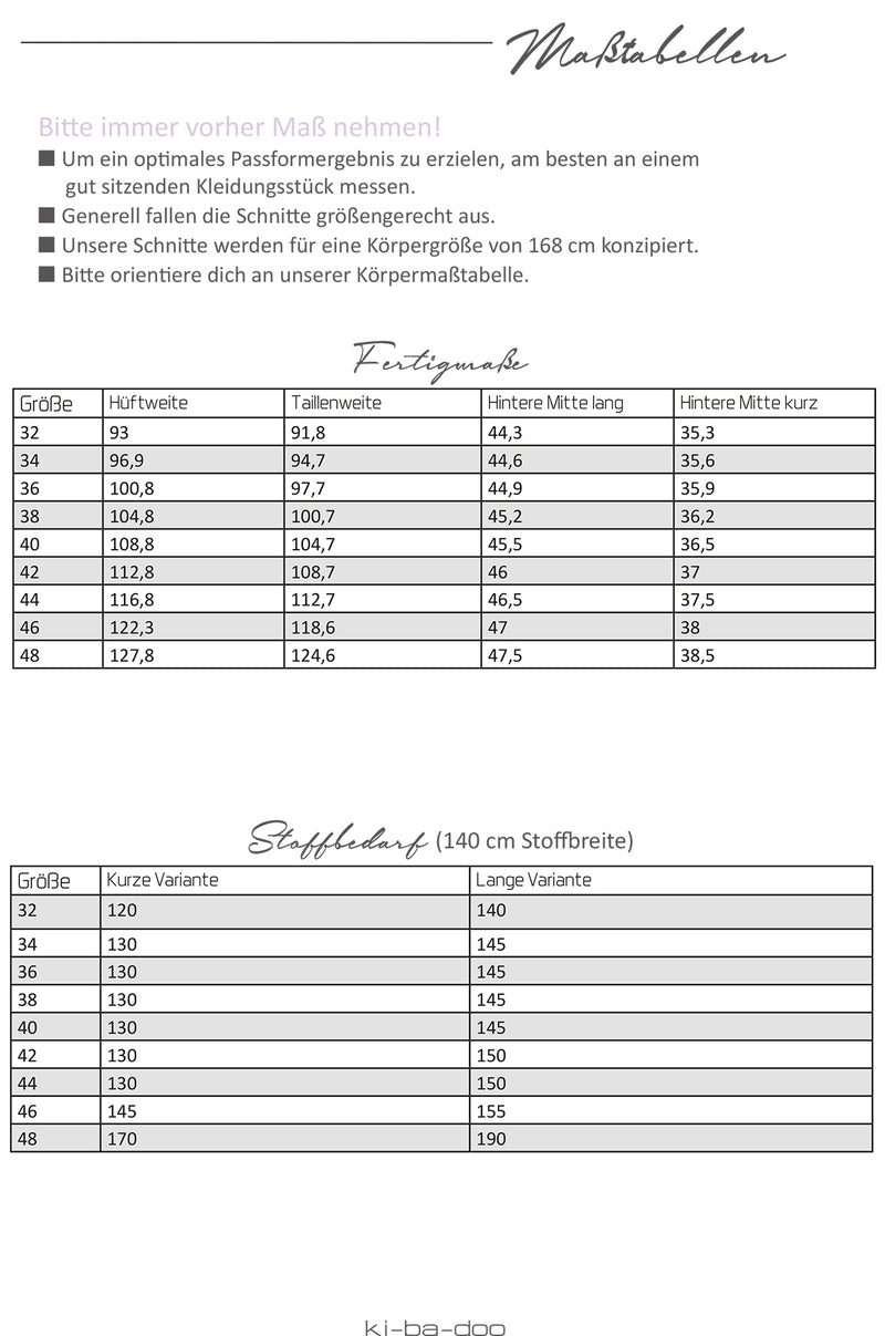 Fashion ebook ROMY Hosenrock| Größe 32-48 DIN- A4 & DIN-A0 PDF zum download