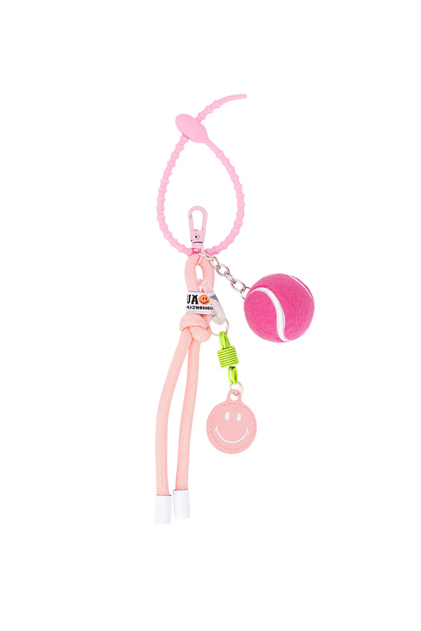 Bag Charm Anhänger Ball/Smiley verscheidene Farben