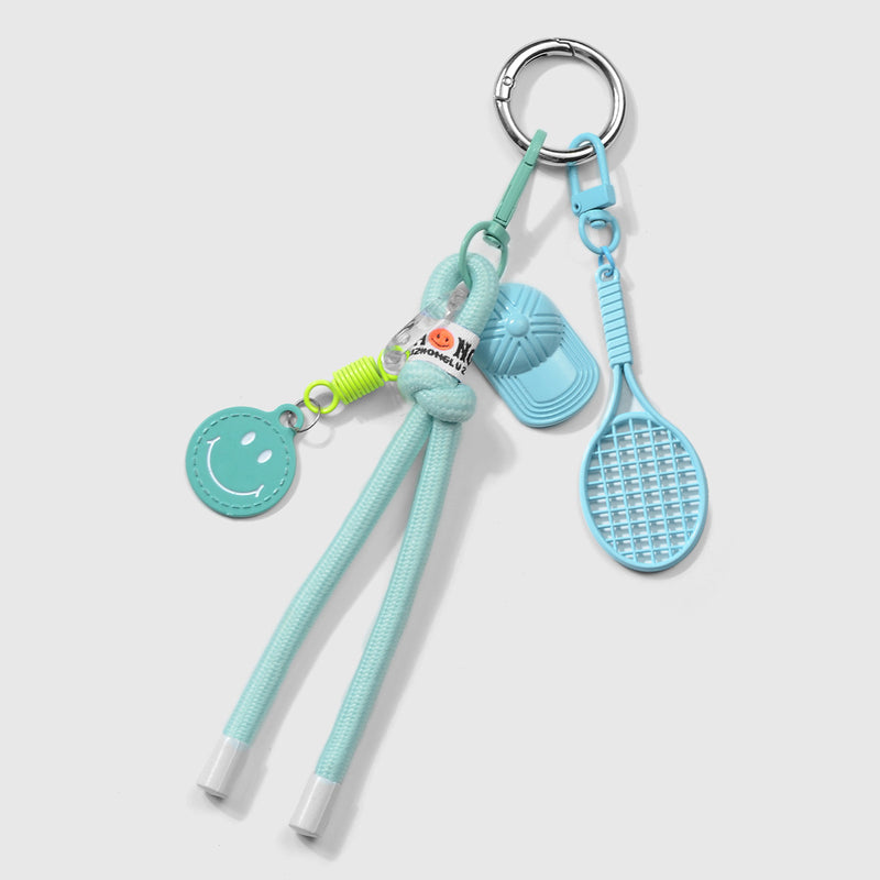 Bag Charm Anhänger Ball/Smiley verscheidene Farben