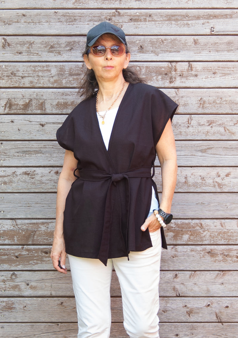 schnittmuster-kimono-weste-kurz_baumwolle_braun