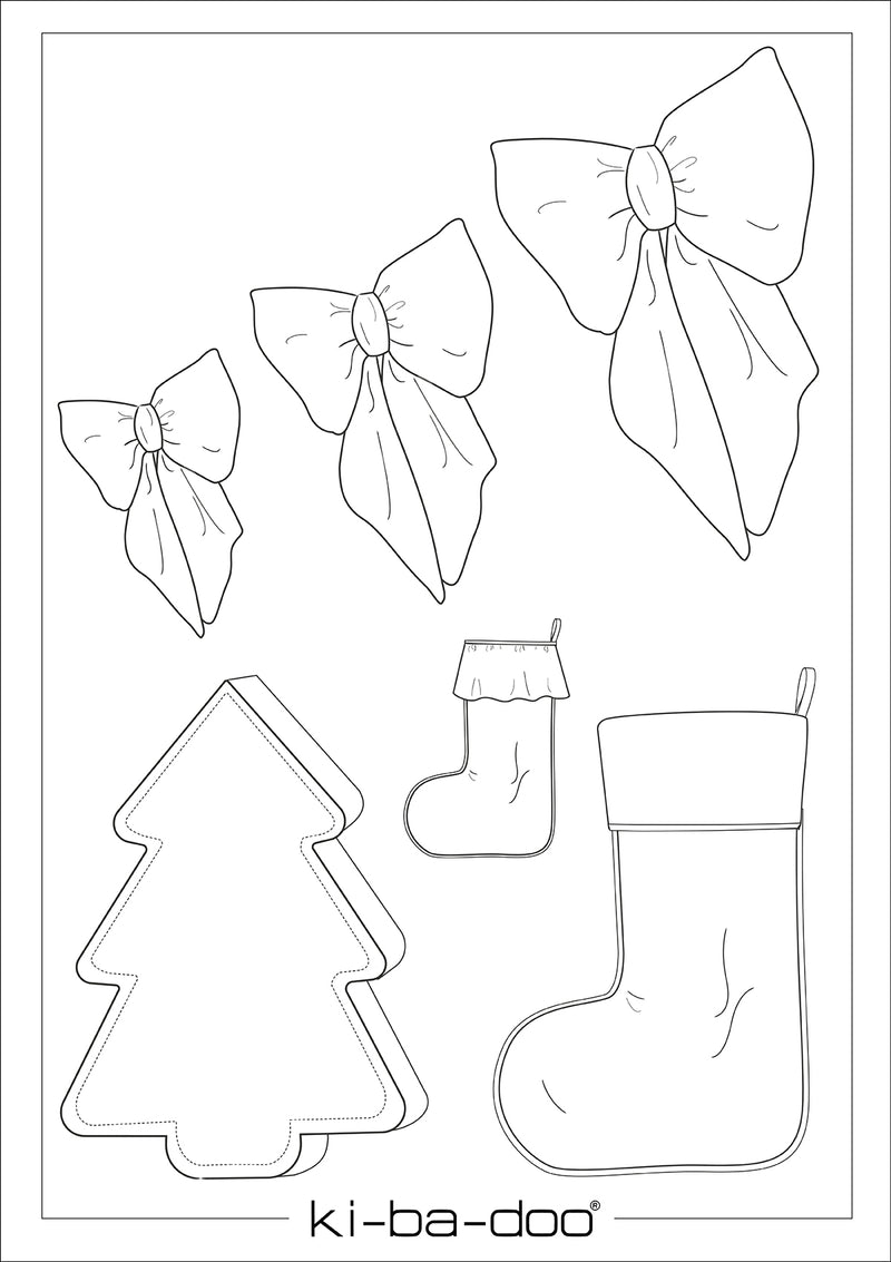 Ebook Calm Xmas Edit | Schleife, Stiefel & Tanne DIN- A4 & DIN-A0 PDF zum download