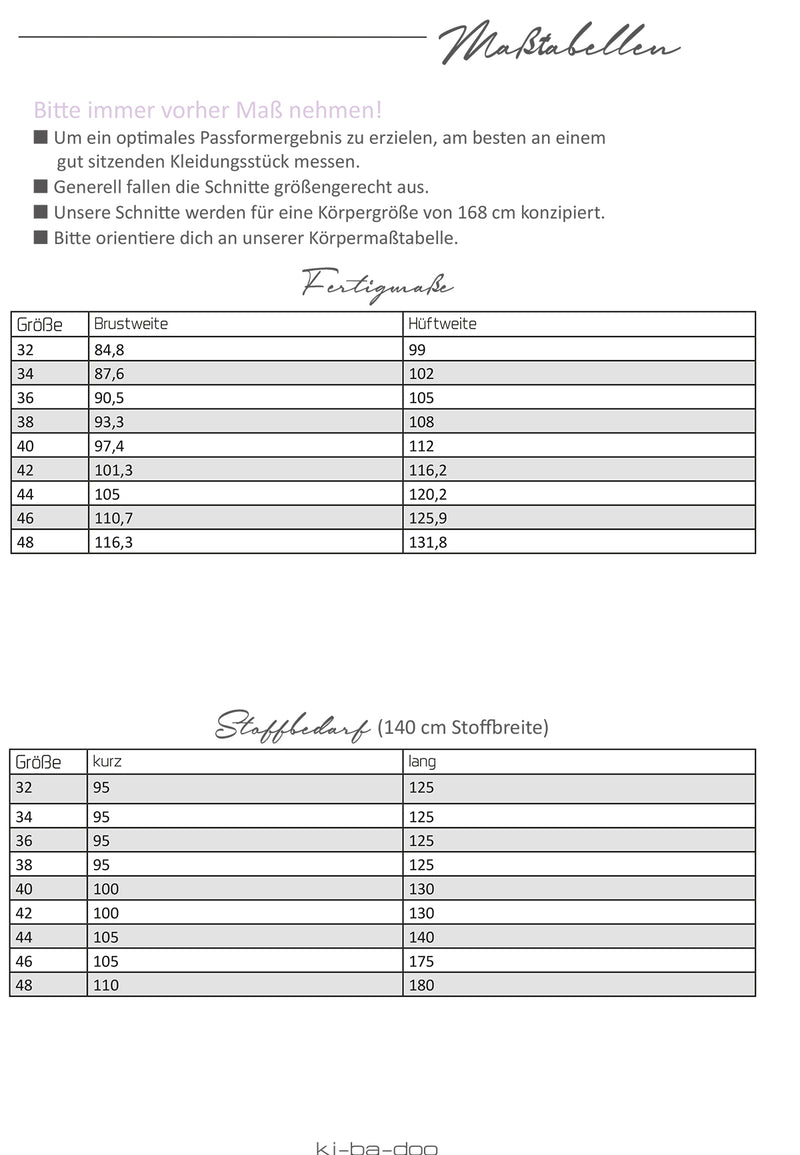 Fashion ebook ELVA Top| Größe 32-48 DIN- A4 & DIN-A0 PDF zum download