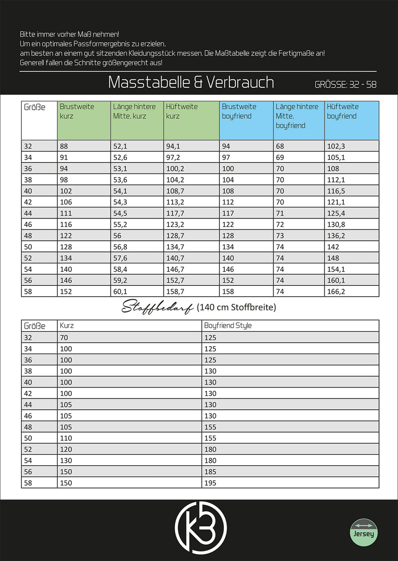 ebook Mix&Match Basic T-Shirt | Größe 32-58 DIN A4 (optional mit DIN A0) zum download