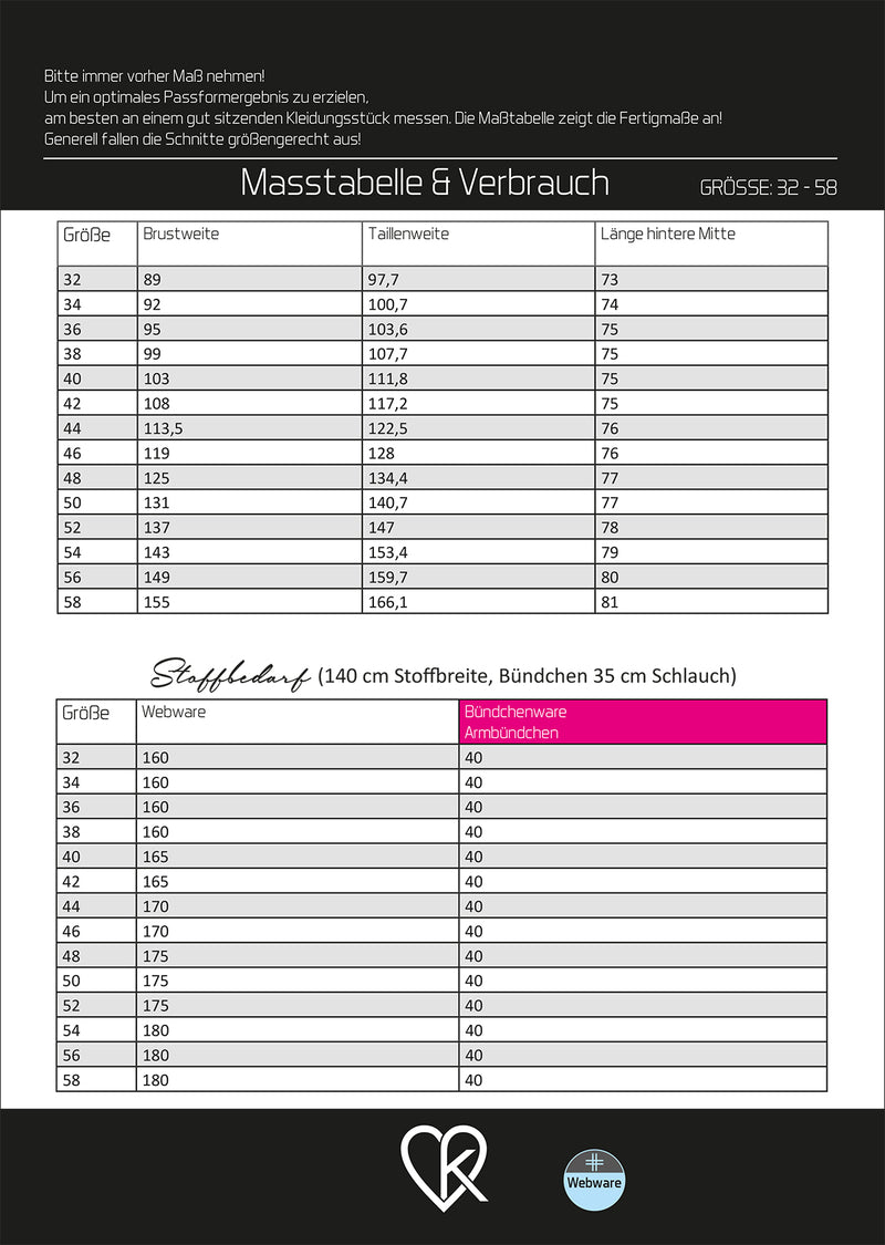 ebook Bluse Blooma | Größe 32-58 DIN A4 (optional mit DIN A0) zum download