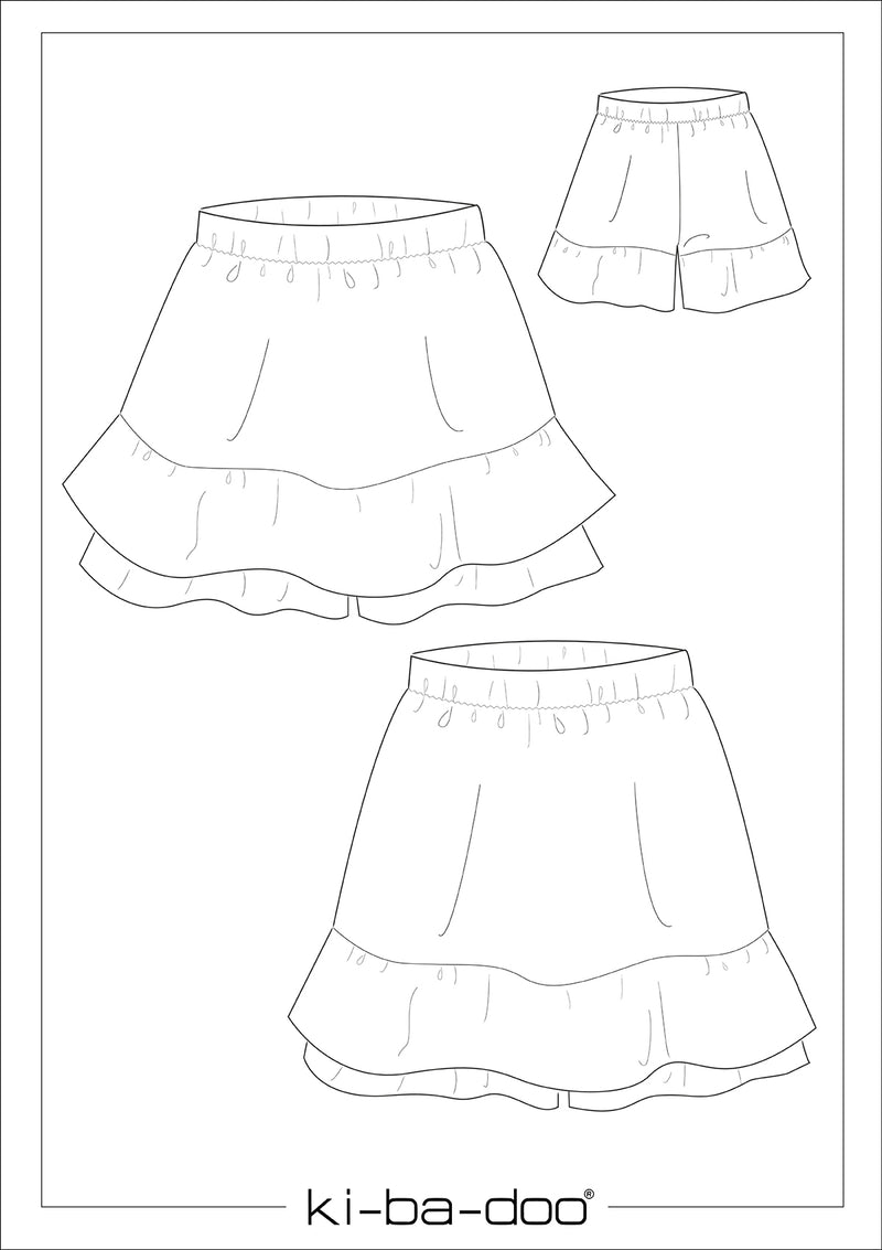 Fashion ebook ROMY Hosenrock| Größe 32-48 DIN- A4 & DIN-A0 PDF zum download