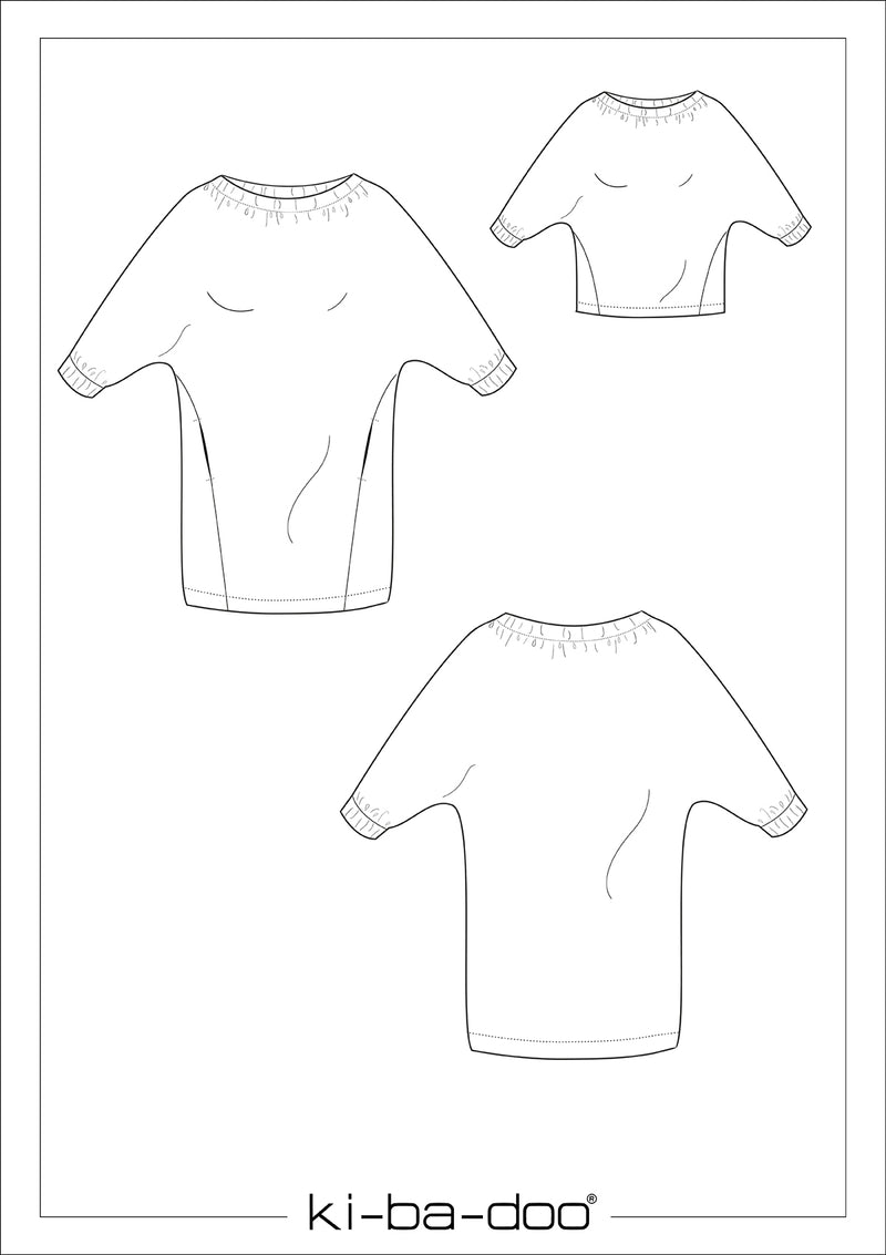 ebook Rajka Fledermauskleid/-Shirt | Größe 32-58 DIN A4 PDF zum download