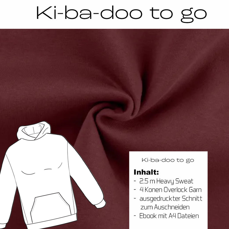 Ki-ba-doo-to-go ZURI-NÄHBOX Heavy Sweat inkl DIN-A0 Schnittbogen und DIN A4-PDF download  | Größe 32-46