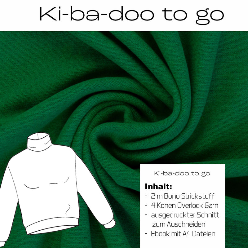 Ki-ba-doo-to-go ZURI-NÄHBOX Strickstoff Bono inkl DIN-A0 Schnittbogen und DIN A4-PDF download  | Größe 32-46
