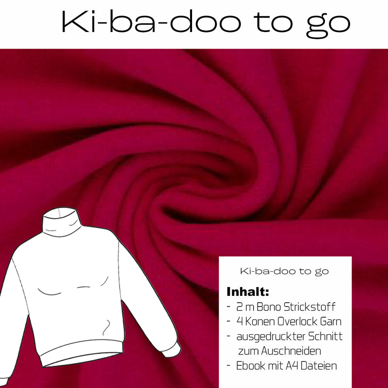 Ki-ba-doo-to-go ZURI-NÄHBOX Strickstoff Bono inkl DIN-A0 Schnittbogen und DIN A4-PDF download  | Größe 32-46