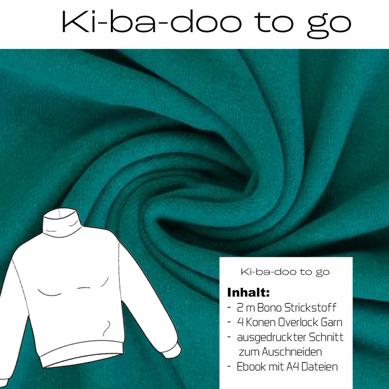 Ki-ba-doo-to-go ZURI-NÄHBOX Strickstoff Bono inkl DIN-A0 Schnittbogen und DIN A4-PDF download  | Größe 32-46