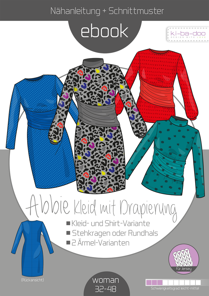 ebook Kleid Abbie | Größe 32-48 DIN A4 PDF zum download Cover