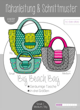 Papierschnitt Big Beach Bag - Strandtasche in 3 Größen Cover