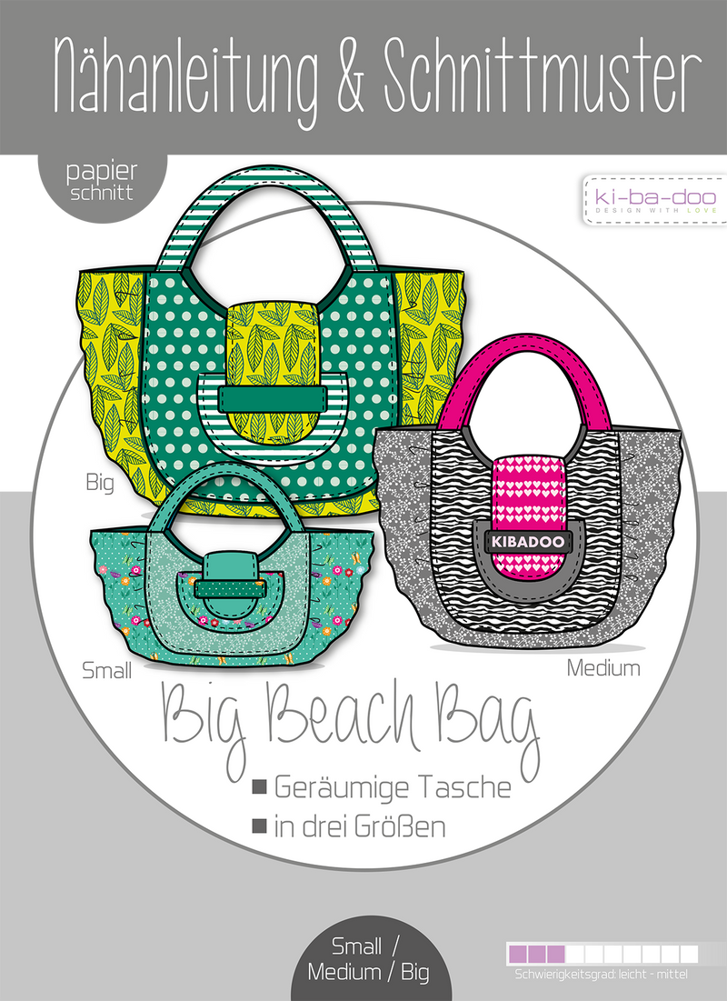 Papierschnitt Big Beach Bag - Strandtasche in 3 Größen Cover