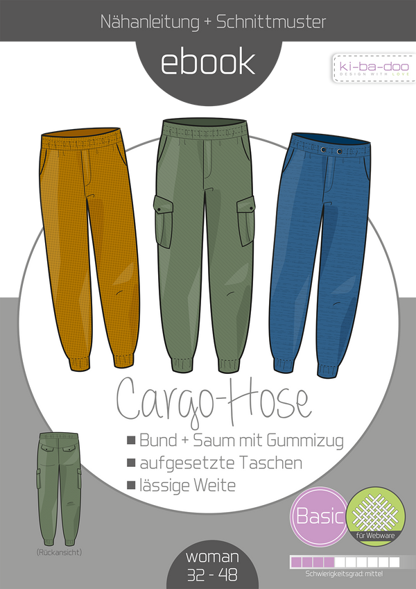 ebook Cargo Hose | Größe 32-48 DIN A4 PDF zum download