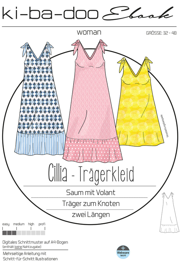 ebook Knoten-Kleid Cillia | Größe 32-48 DIN A4 PDF zum download