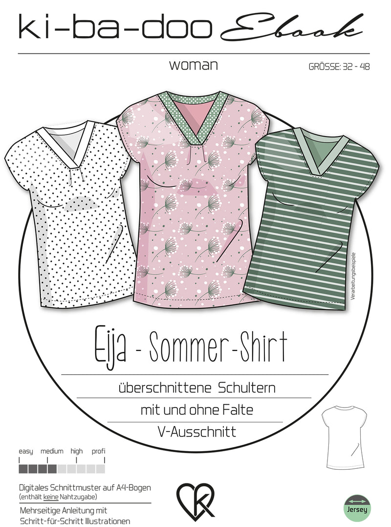 ebook Shirt Eija | Größe 32-48 DIN A4 PDF zum download Cover