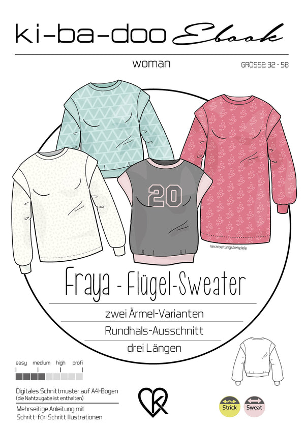 ebook Flügel-Sweater Fraya | Größe 32-58 DIN A4 PDF zum downlaod Cover