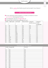ebook Jeggings | Größe 32-58 DIN A4 PDF zum downlaod Maßtabelle