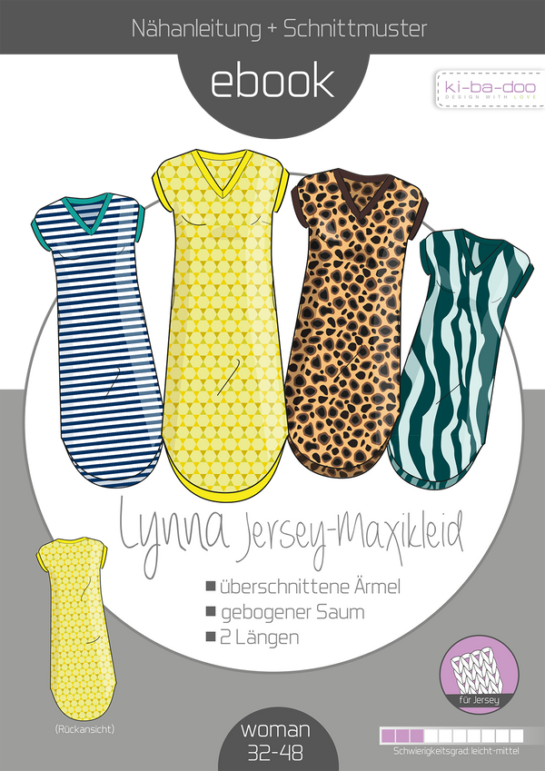 ebook Jersey Kleid Lynna | Größe 32-48 DIN A4 PDF zum download Cover 
