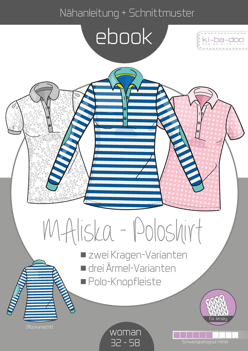 ebook Poloshirt Maliska | Größe 32-58 DIN A4 PDF zum download Cover