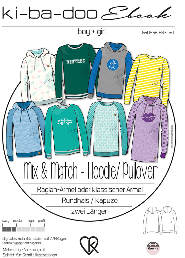 ebook Mix&Match Hoodie/ Sweater Kinder | Größe 80-164 Cover