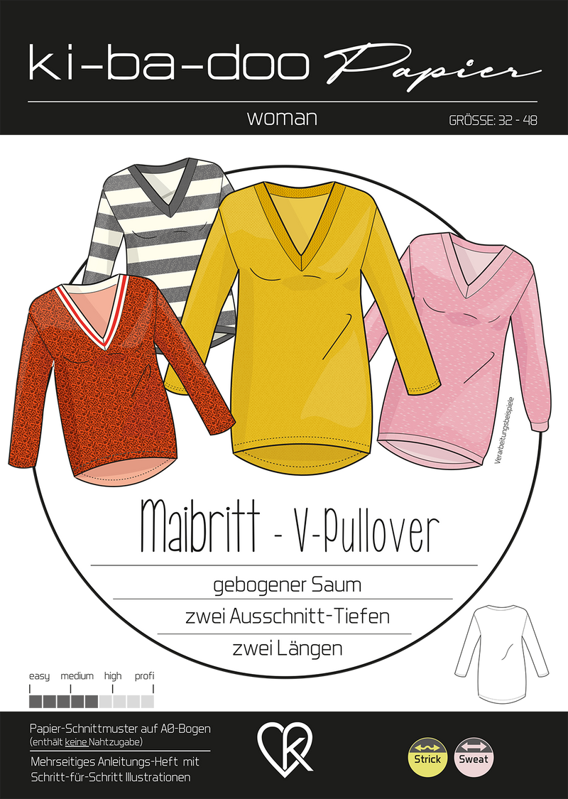 Papierschnitt Pullover Maibritt | Größe 32-48 Cover