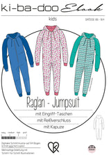 ebook Raglan Jumpsuit Kinder | Größe 86-164 DIN A4 PDF zum download