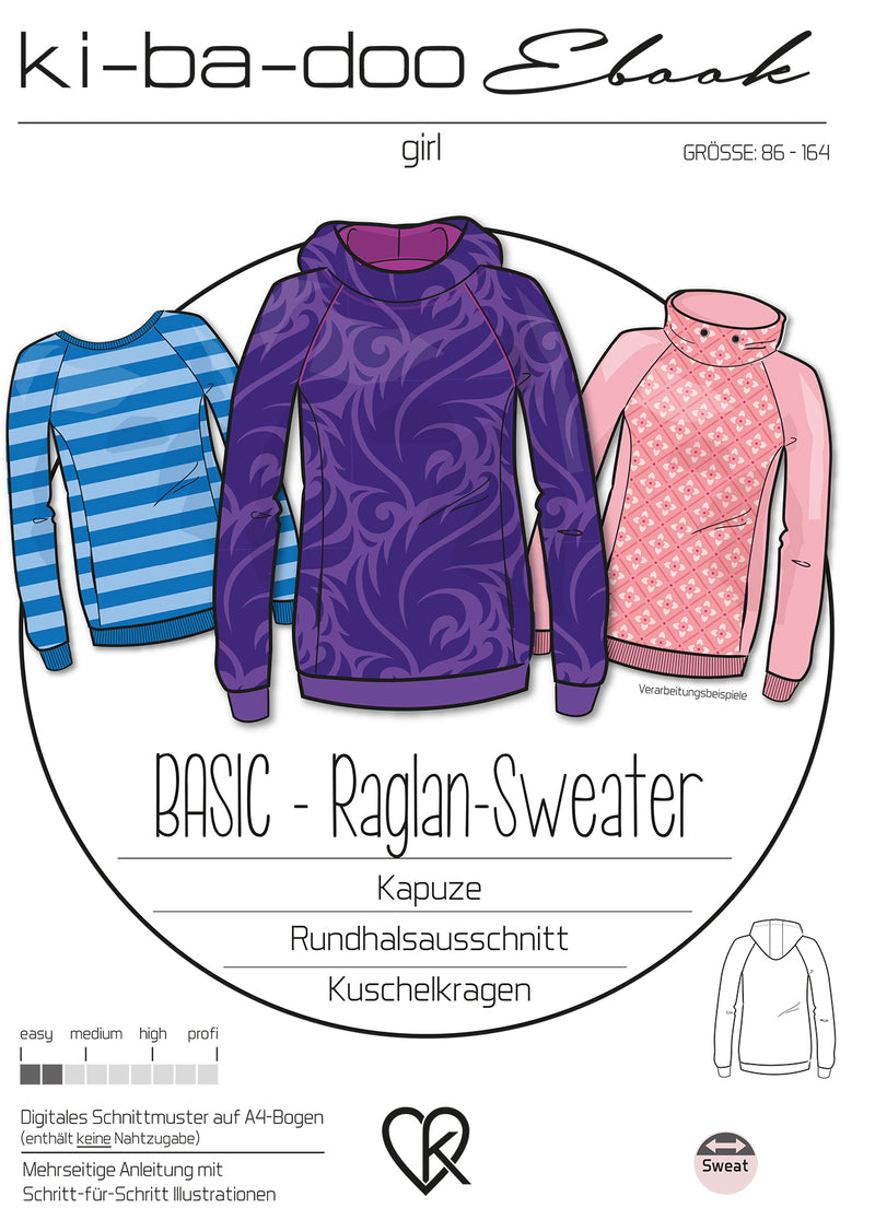 ebook Raglan Sweater Kinder | Größe 86-164