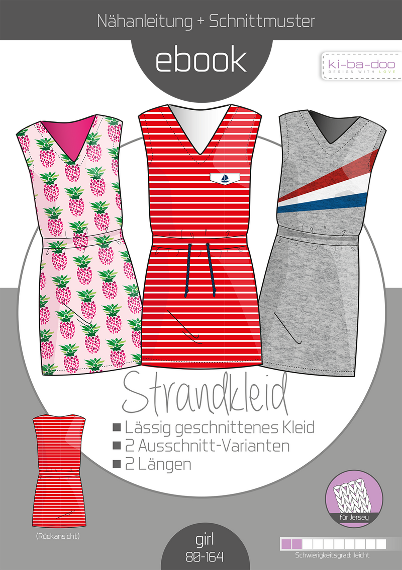 ebook Basic Strandkleid Mädchen | Größe 80-164 DIN A4 PDF zum download