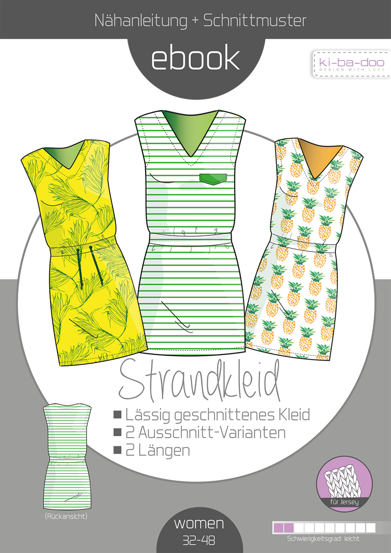 ebook Basic Strandkleid Damen | Größe 32-48 DIN A4 PDF zum download