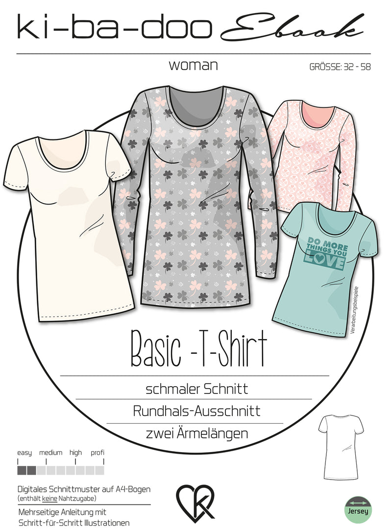 ebook Basic T-Shirt/ Tunika Damen | Größe 32-58