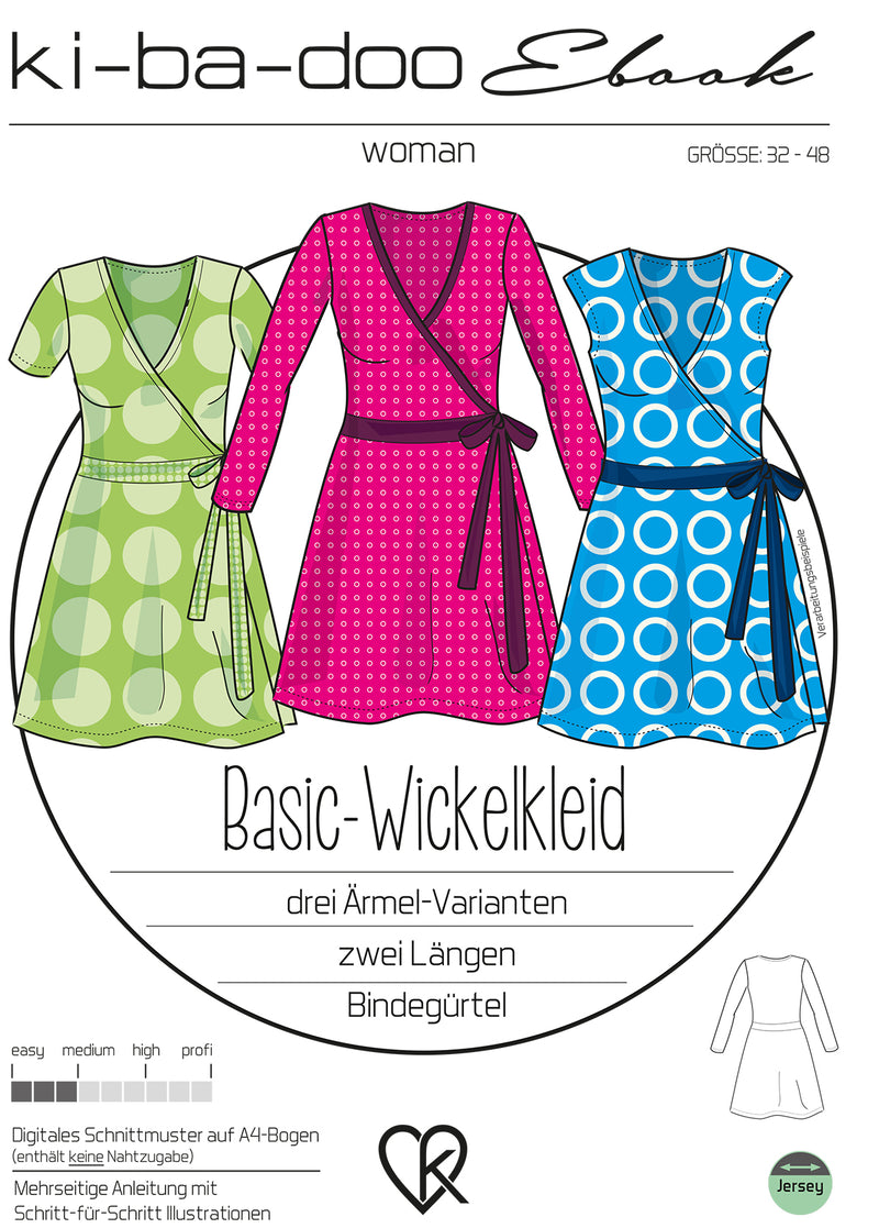 ebook Basic Wickelkleid Damen | Größe 32-48 DIN A4 PDF zum download