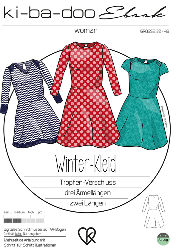 ebook Basic Winterkleid Damen | Größe 32-48 DIN A4 PDF zum download