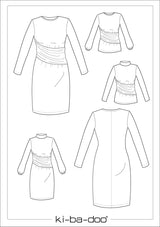 Papierschnitt Kleid Abbie | Größe 32-48 Schnittskizze