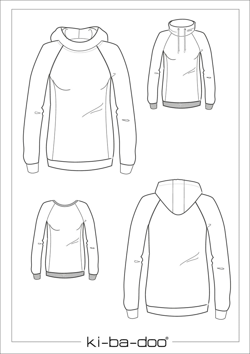 ebook Basic Raglan Sweater Damen | Größe 32-58 DIN A4 PDF zum download