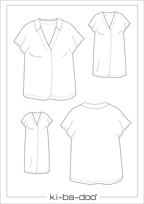 Papierschnitt Cicillia Bluse/Tunika/Kleid | Größe 32-58