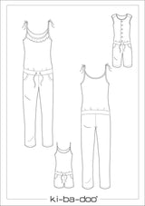 ebook Jumpsuit Eleny Mädchen | Größe 80-164 DIN A4 PDF zum download Schnittskizze